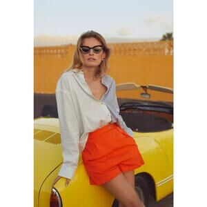 Anthropologie Maeve Pleated Poplin Shorts - New Size 4